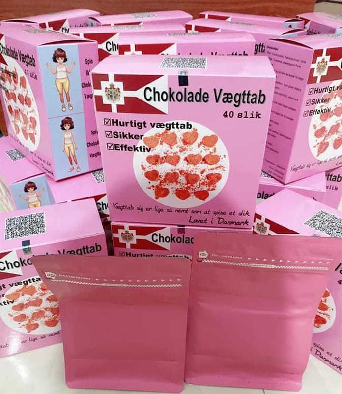 Chocolate giảm c&acirc;n Đan Mạch m&agrave;u hồng gi&aacute; bao nhi&ecirc;u?