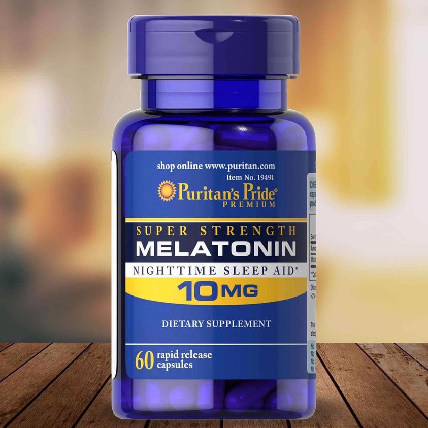 Viên uống Melatonin puritan’s pride 5mg, lọ 60 viên giúp ngủ ngon